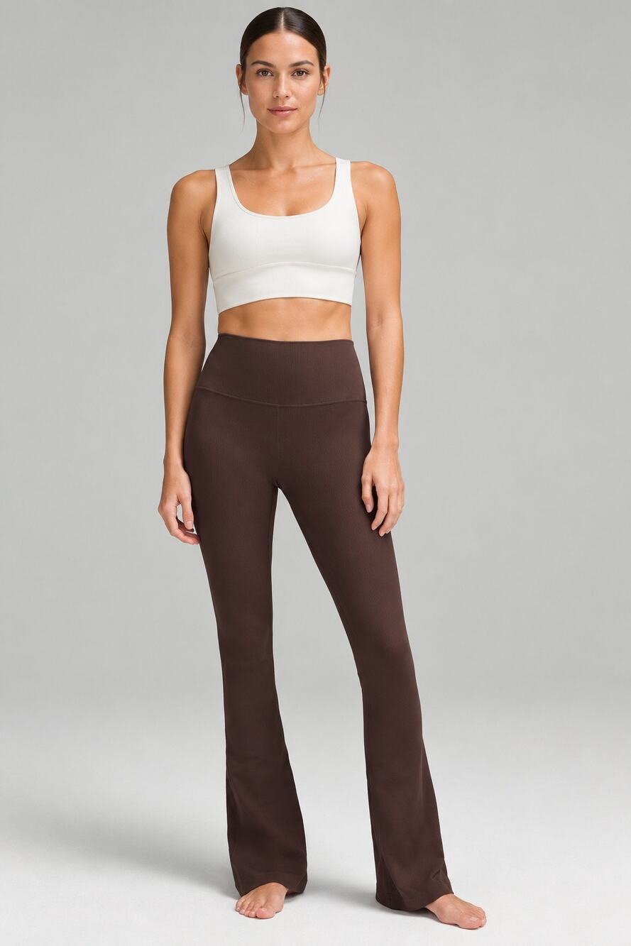 Lululemon Align High-Rise Ribbed Mini-Flared Pants Espresso Women’s Size 10